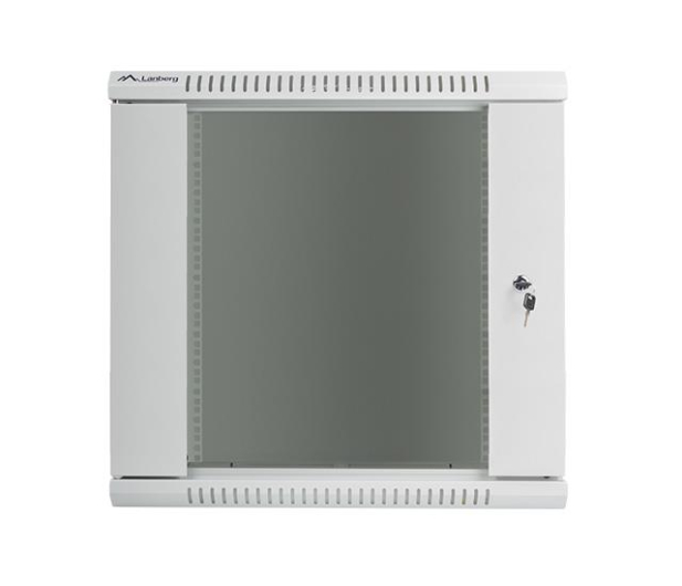 LANBERG Szafa instalacyjna wisząca 19'' 12U 600X600mm szara (drzwi szklane) WF01-6612-10S - 455394 - zdjęcie 2